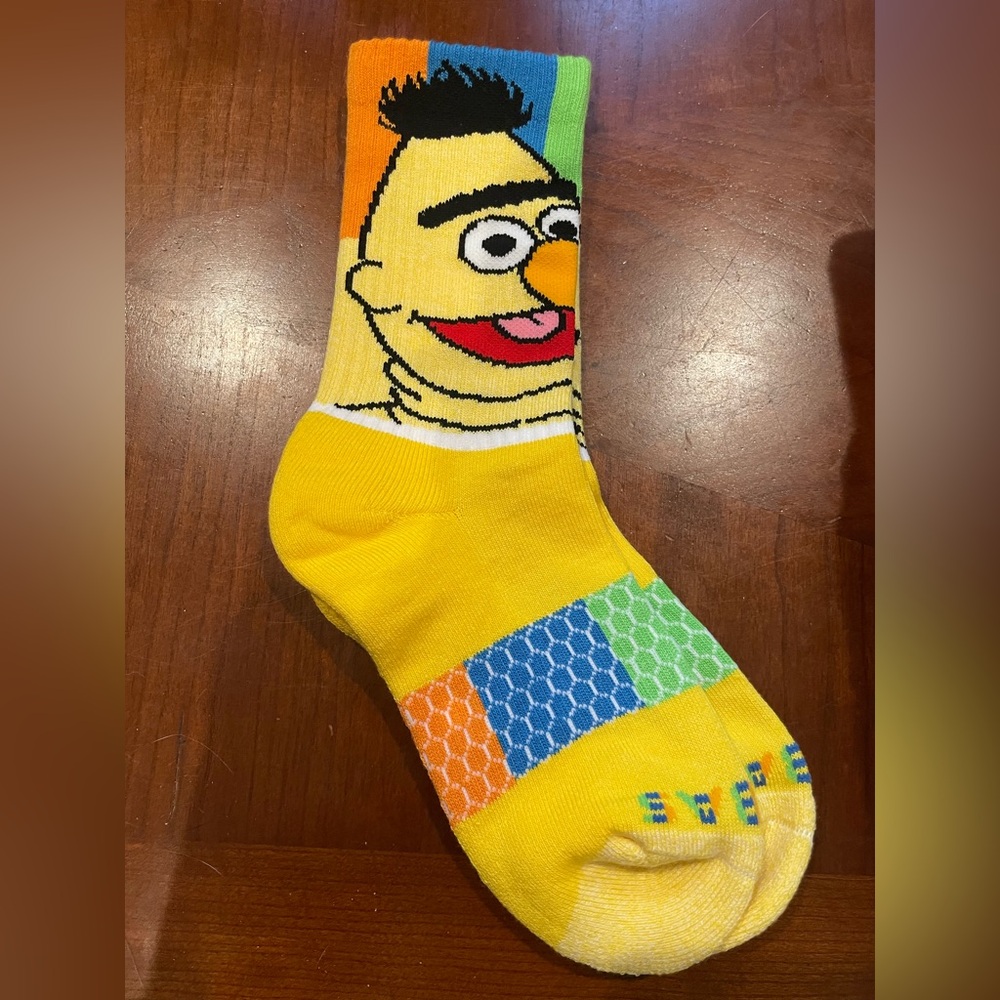 Bombas X Sesame Street Bert crew socks. Youth size M/L. One pair .